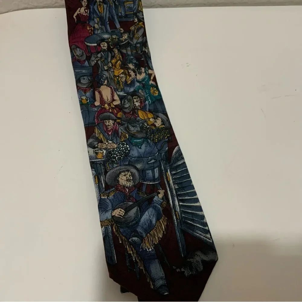 Nature's Museum Collection Men's Tie 100% Silk Red AJ Salon